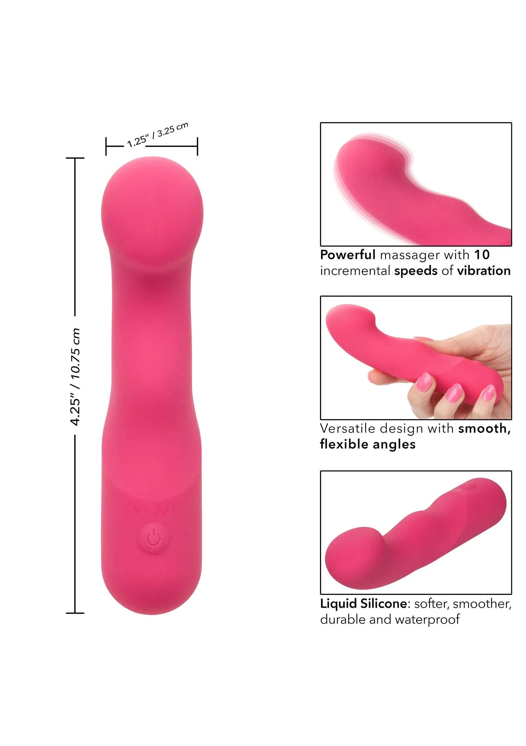 Beste vandaag nog: Liquid Silicone Pixies Curvy vibrator by CalExotics - bij Happytoys