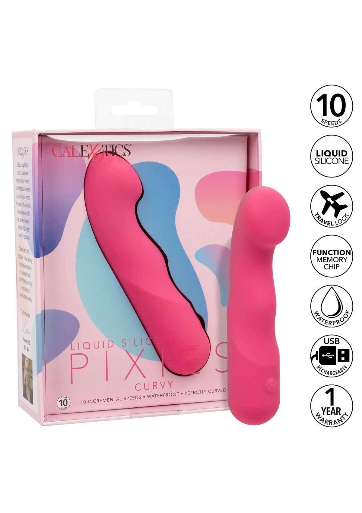 Beste vandaag nog: Liquid Silicone Pixies Curvy vibrator by CalExotics - bij Happytoys
