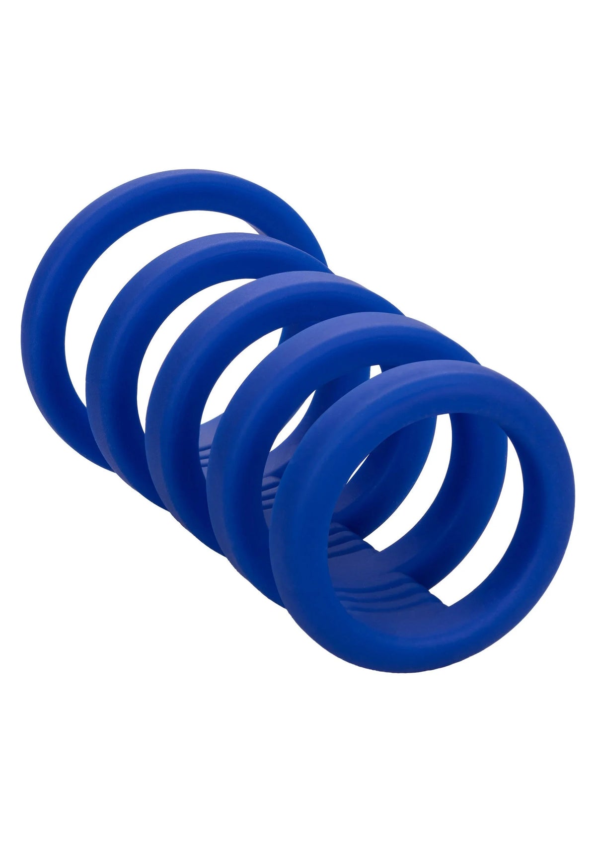 Blauwe cock cage, cilindrische set met ringvormige lussen