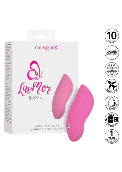 LuvMor teases vingervibrator van CalExotics, roze siliconen met glanzende punt