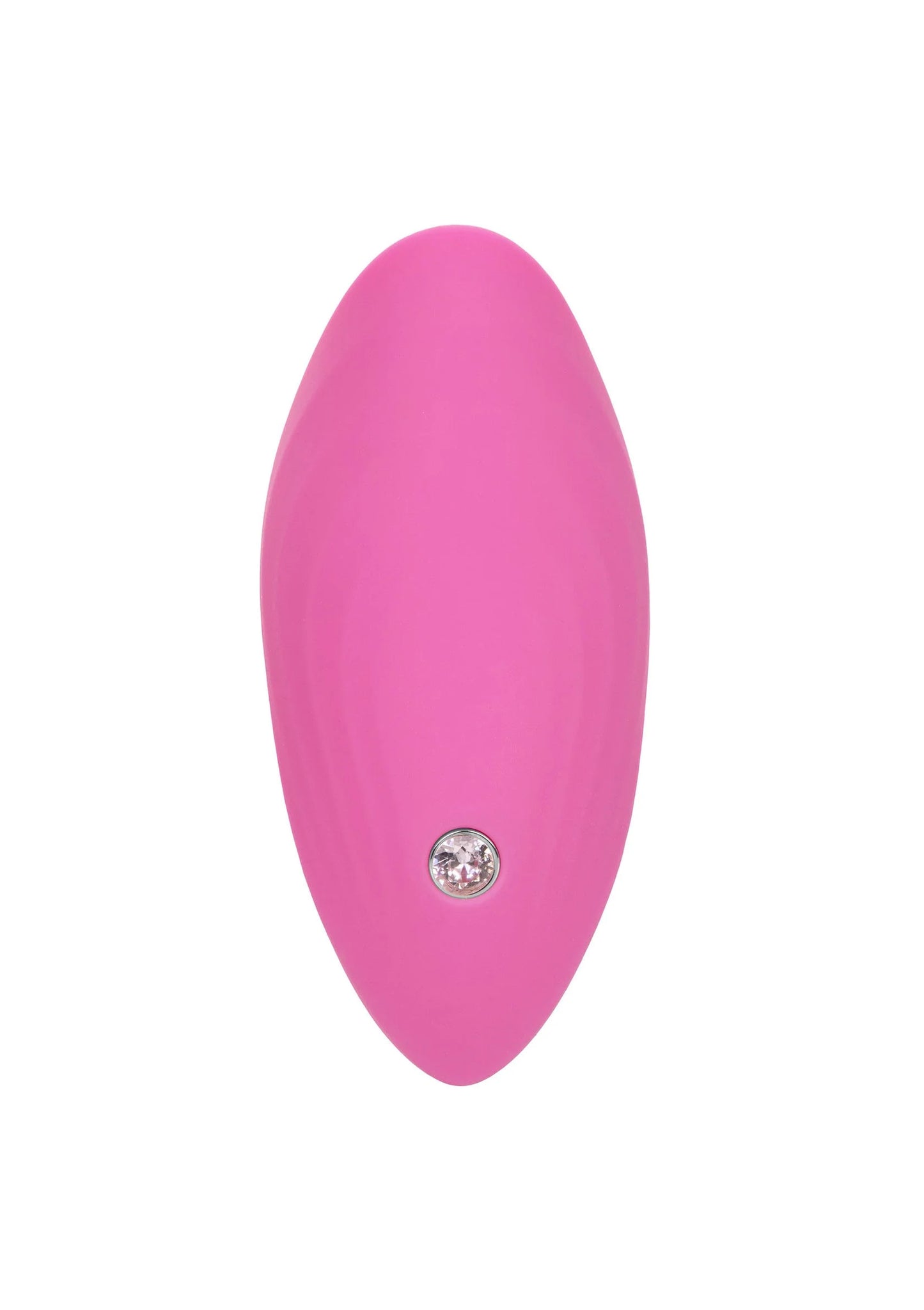 Roze vingervibrator met ronde metalen inzet op de punt