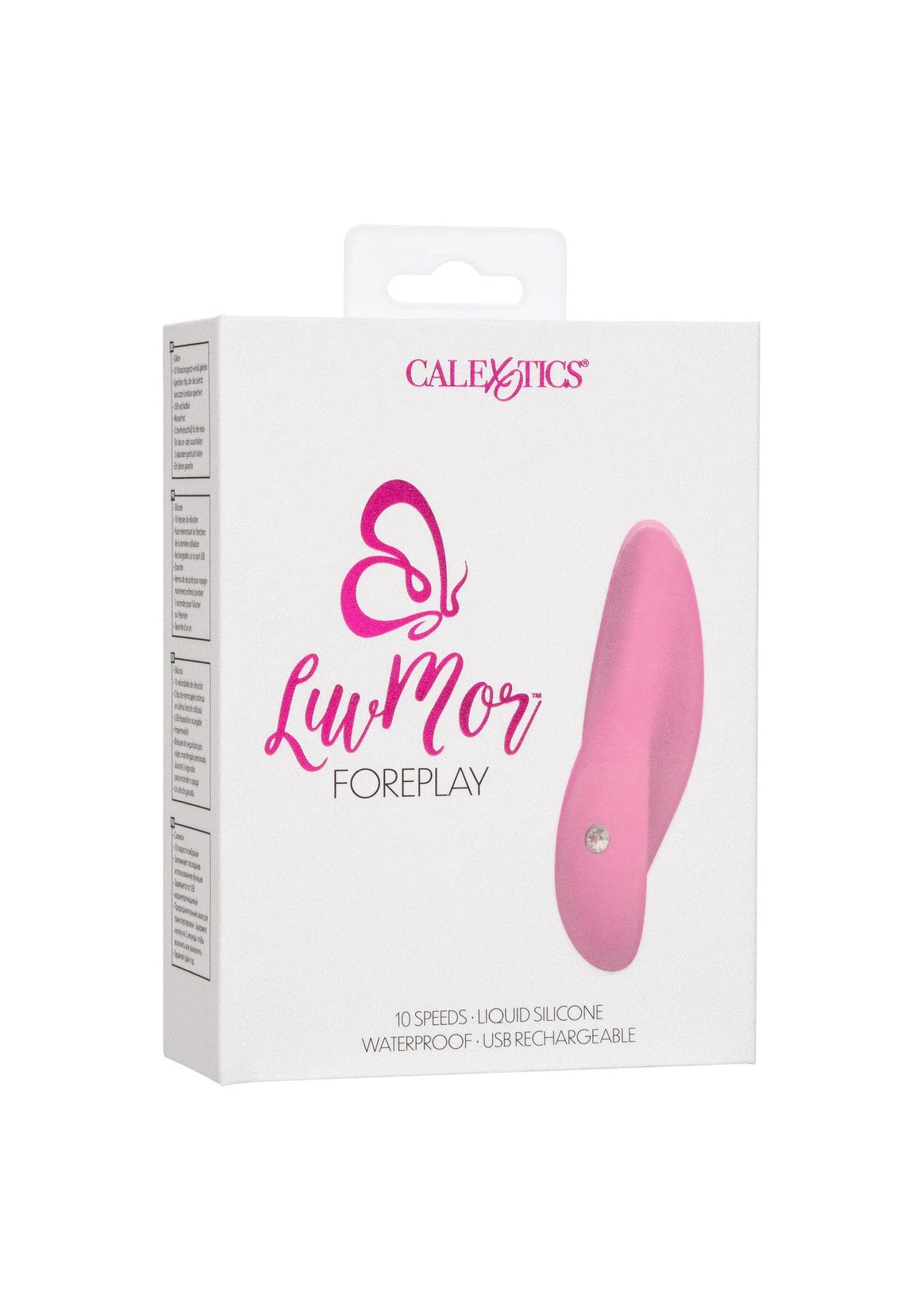 CalExotics LuvMor Foreplay vibratorverpakking met roze apparaat
