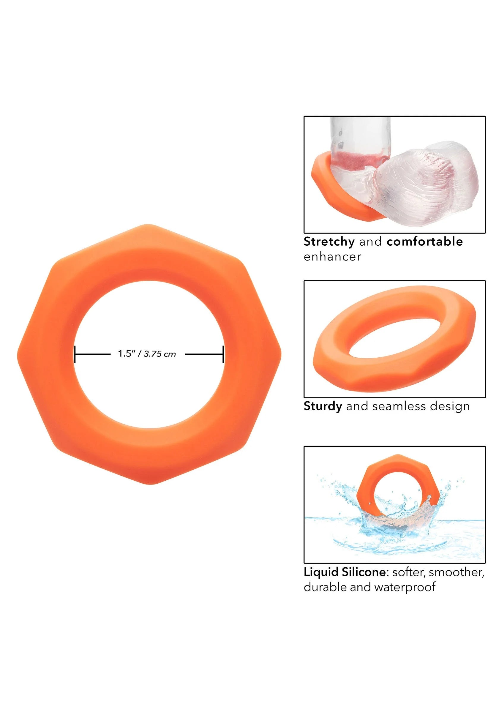 Bestel: Alpha Sexagon Ring - bij Happytoys: de erotische sex webshop | liever Happy dan Easy ⭐⭐⭐⭐⭐