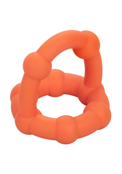 Oranje siliconen all-star ring met ronde knopen