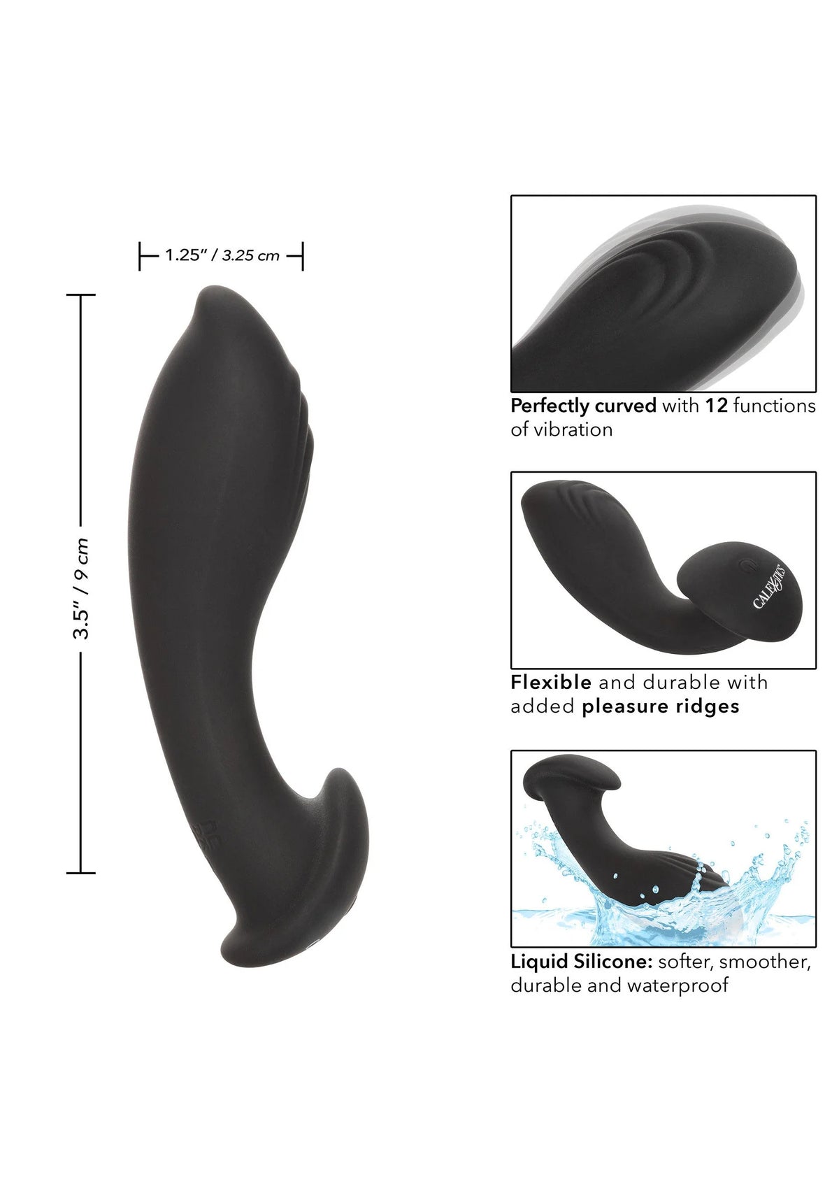 Beste vandaag nog: Eclipse Liquid Silicone Flex Probe Vibrator by CalExotics - bij Happytoys