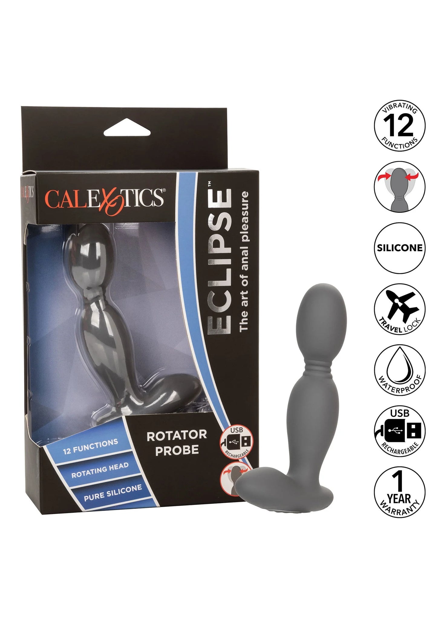 Beste vandaag nog: Eclipse Rotator Probe vibrator by CalExotics - bij Happytoys