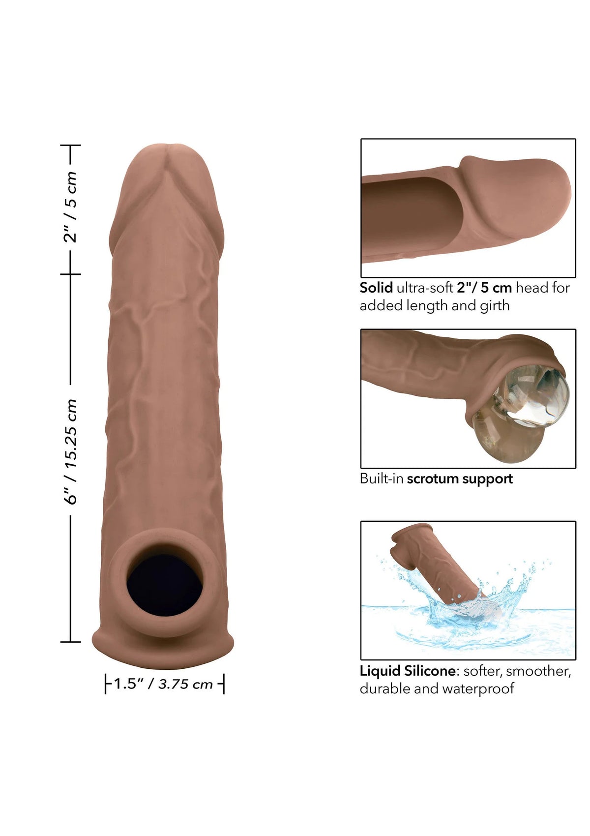 Beste vandaag nog: Life - Like Extension 8 inch by CalExotics Performance Maxx - bij Happytoys Sexshop: online sex shop for Feeling Happy & Easy 😊