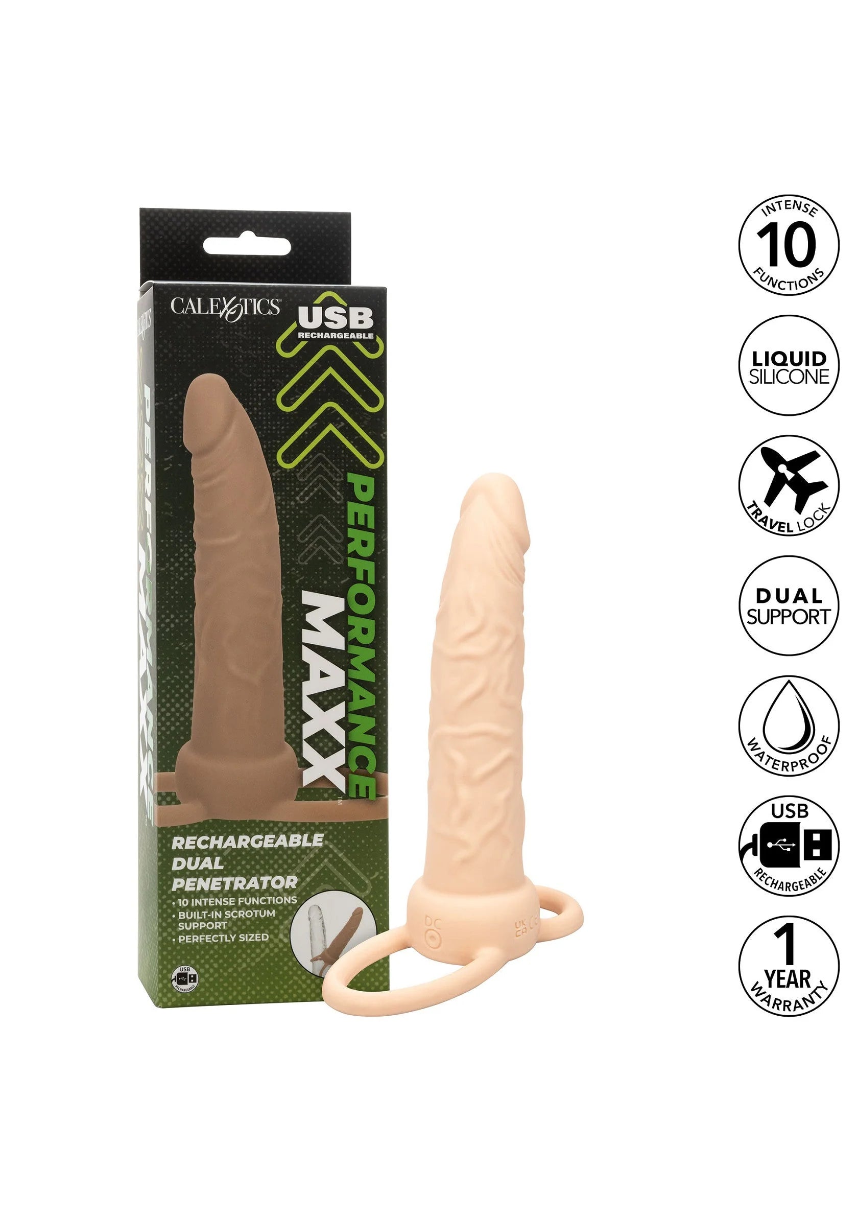 Beste vandaag nog: Rechargeable Dual Penetrator by CalExotics - bij Happytoys Sexshop: Toys for Feeling Happy & Easy 😊