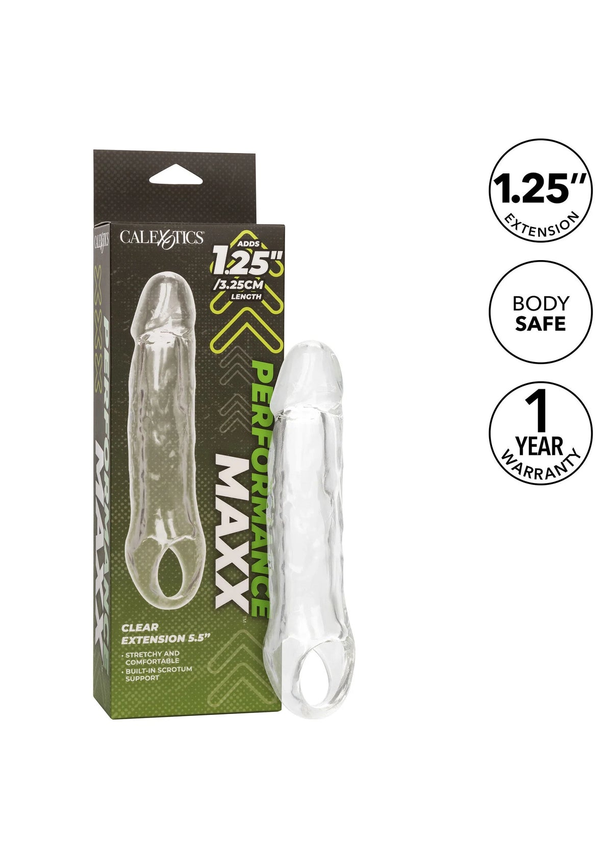 CalExotics Performance Maxx Clear extension 5,5' verpakking met 1-jaar garantie.