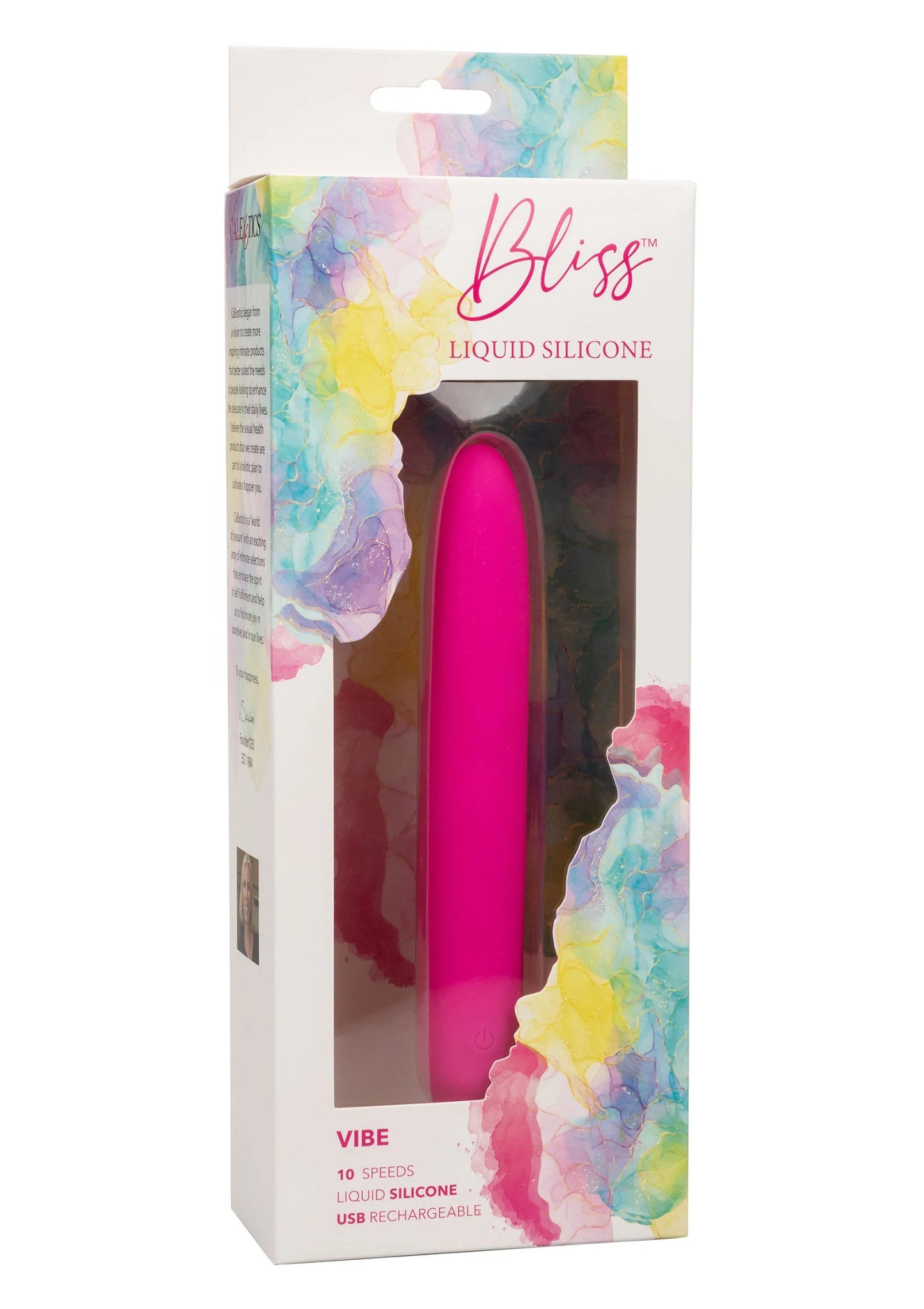 Verpakte roze Bliss vibrerende liquid-siliconen staaf van CalExotics
