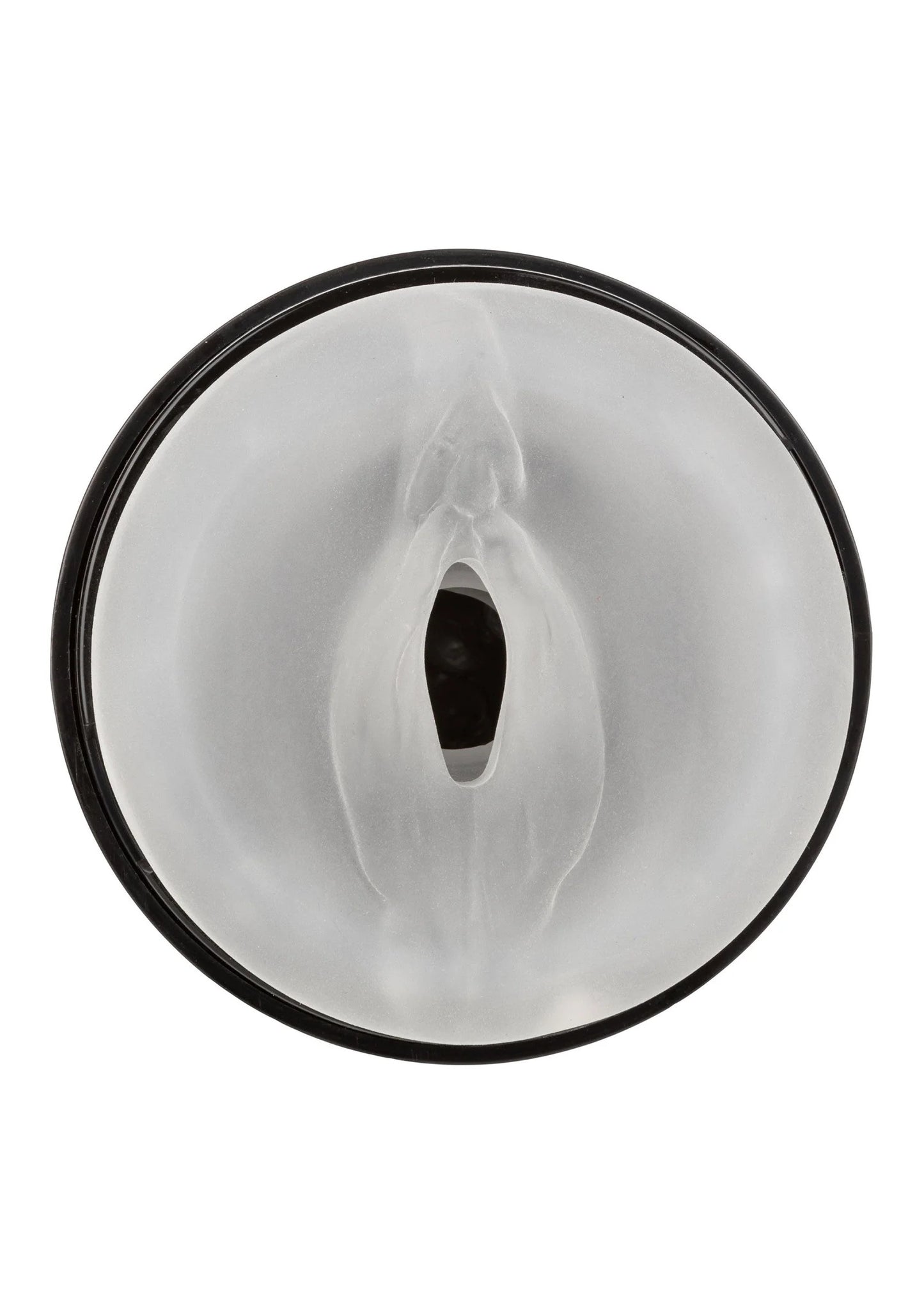 CalExotics bionische thrusting-masturbator met transparante ronde opening en zwarte rand