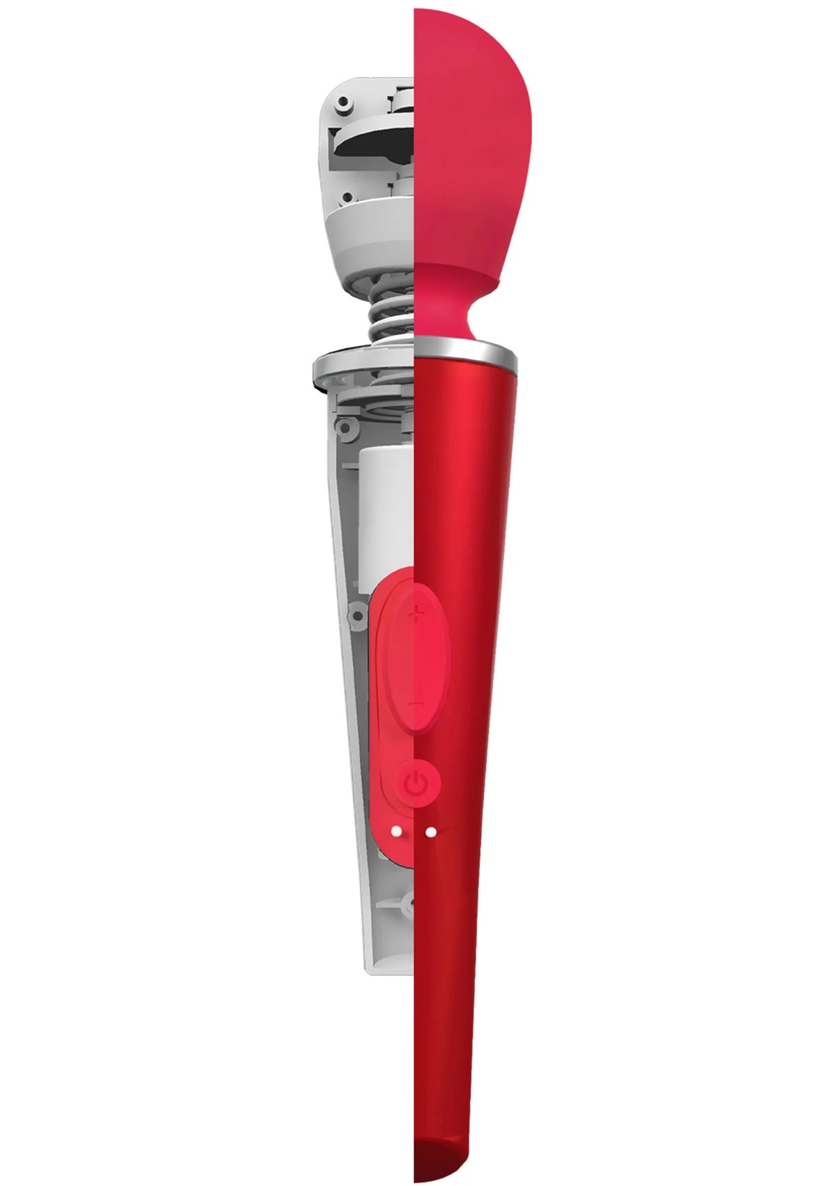 Beste vandaag nog: Compact Wand Massager Red by Caresse - bij Happytoys Sexshop: Toys for Feeling Happy & Easy 😊