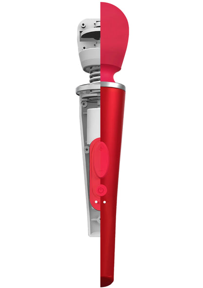 Beste vandaag nog: Compact Wand Massager Red by Caresse - bij Happytoys Sexshop: Toys for Feeling Happy & Easy 😊