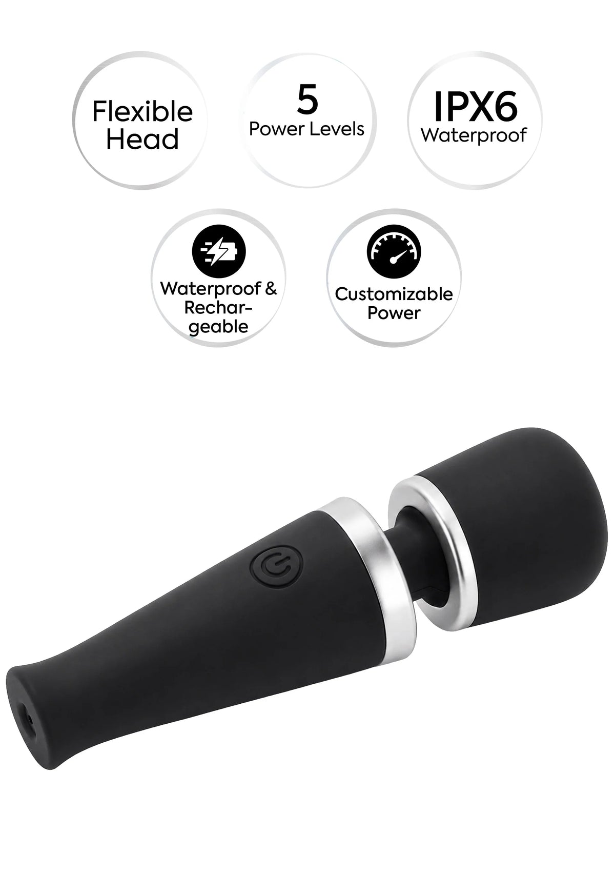 Beste vandaag nog: Travel Wand Massager by Caresse - bij Happytoys Sexshop: online sex shop for Feeling Happy & Easy 😊