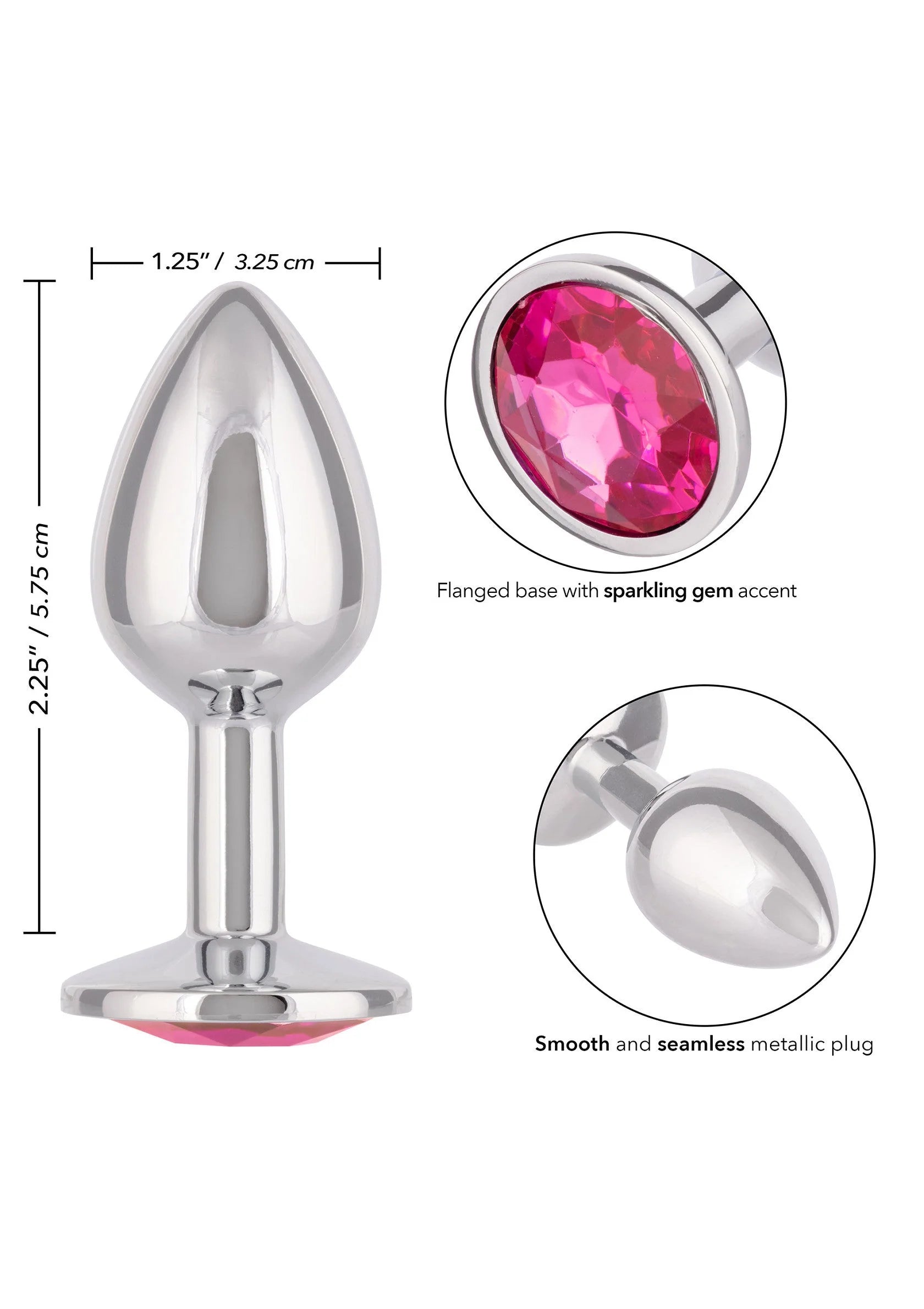 Bestel: Jewel Small Rose Plug by CalExotics Jewel - bij Happytoys: de erotische sex webshop | liever Happy dan Easy ⭐⭐⭐⭐⭐