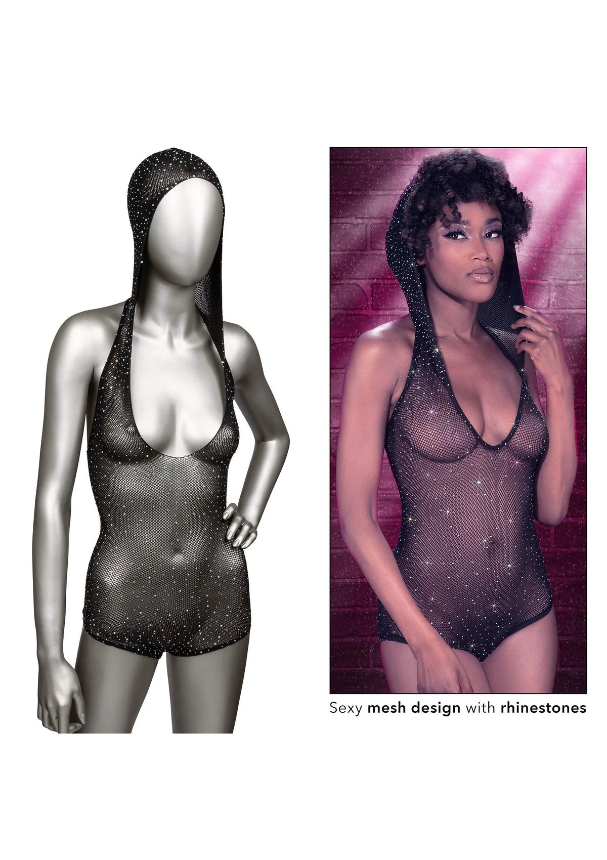 Beste vandaag nog: Radiance Hooded Deep V Body Suit by CalExotics - bij Happytoys