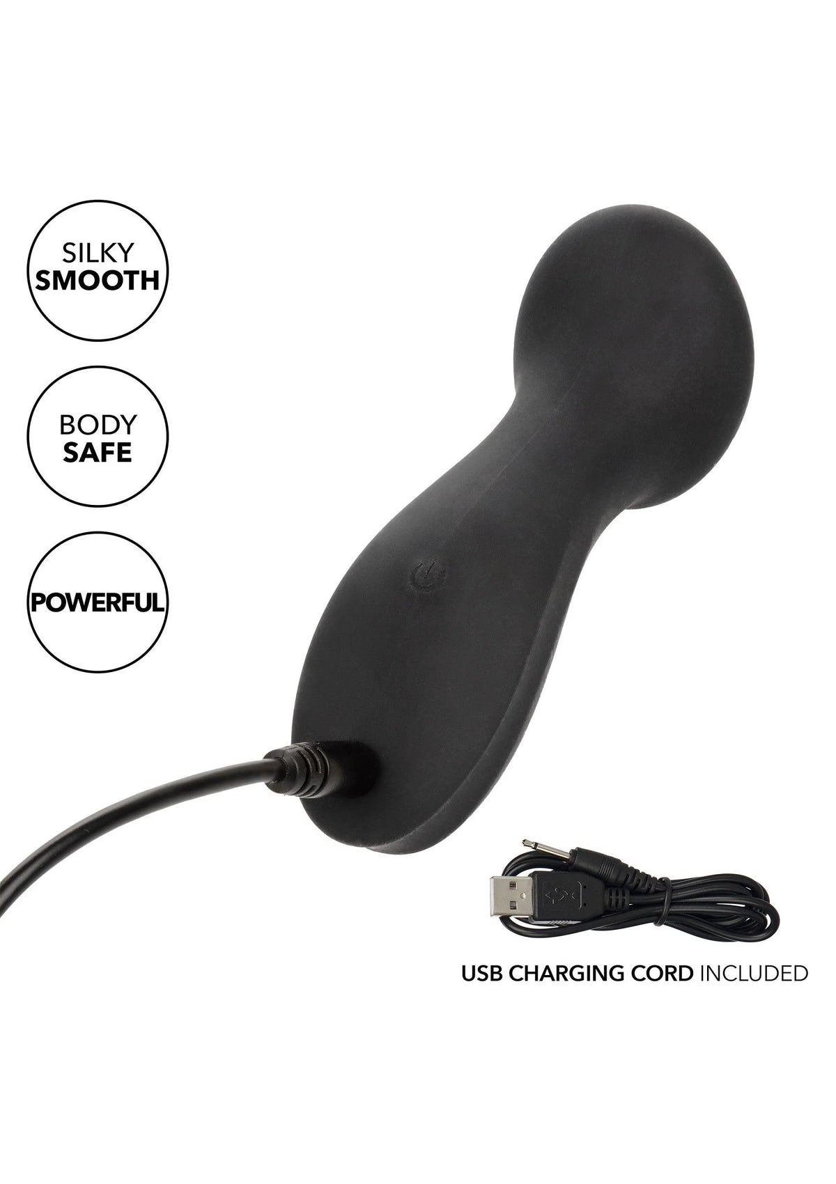 Zwarte mini massager met USB-oplaadsnoer inbegrepen