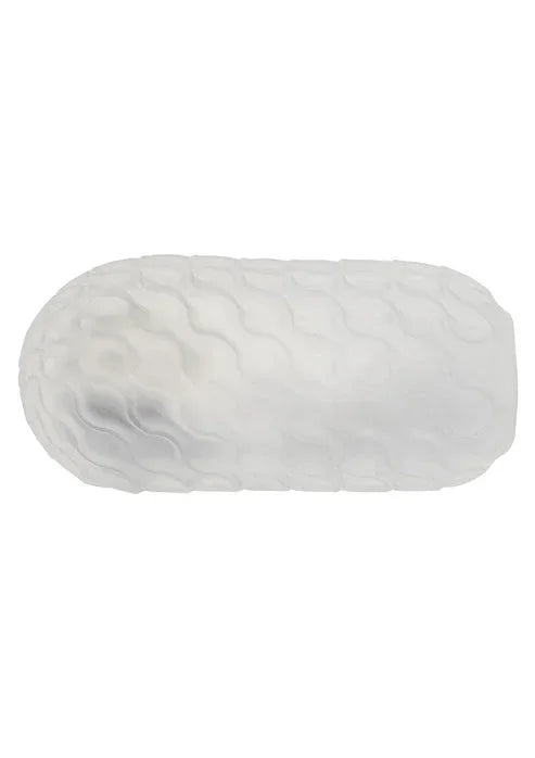 Witte stroker met brede zijde en golvend reliëf