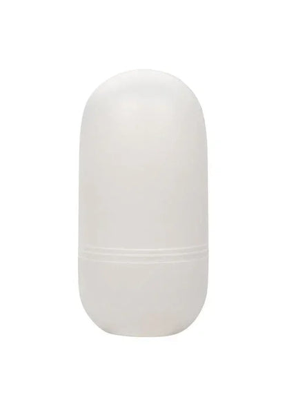 Squishy ball-stroker, witte capsulevormige huls zonder bal zichtbaar