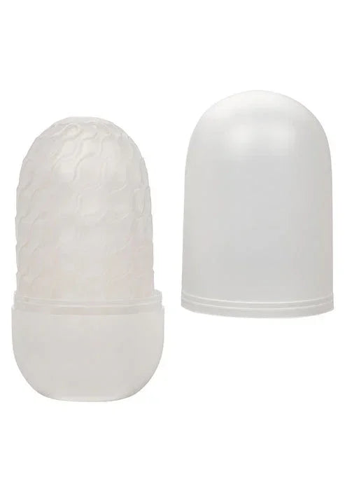 Witte squishy glij-roller met afgeronde kop en losneembare kap