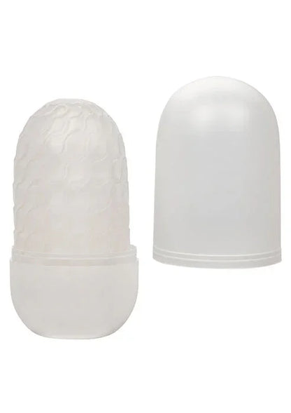 Witte squishy glij-roller met afgeronde kop en losneembare kap