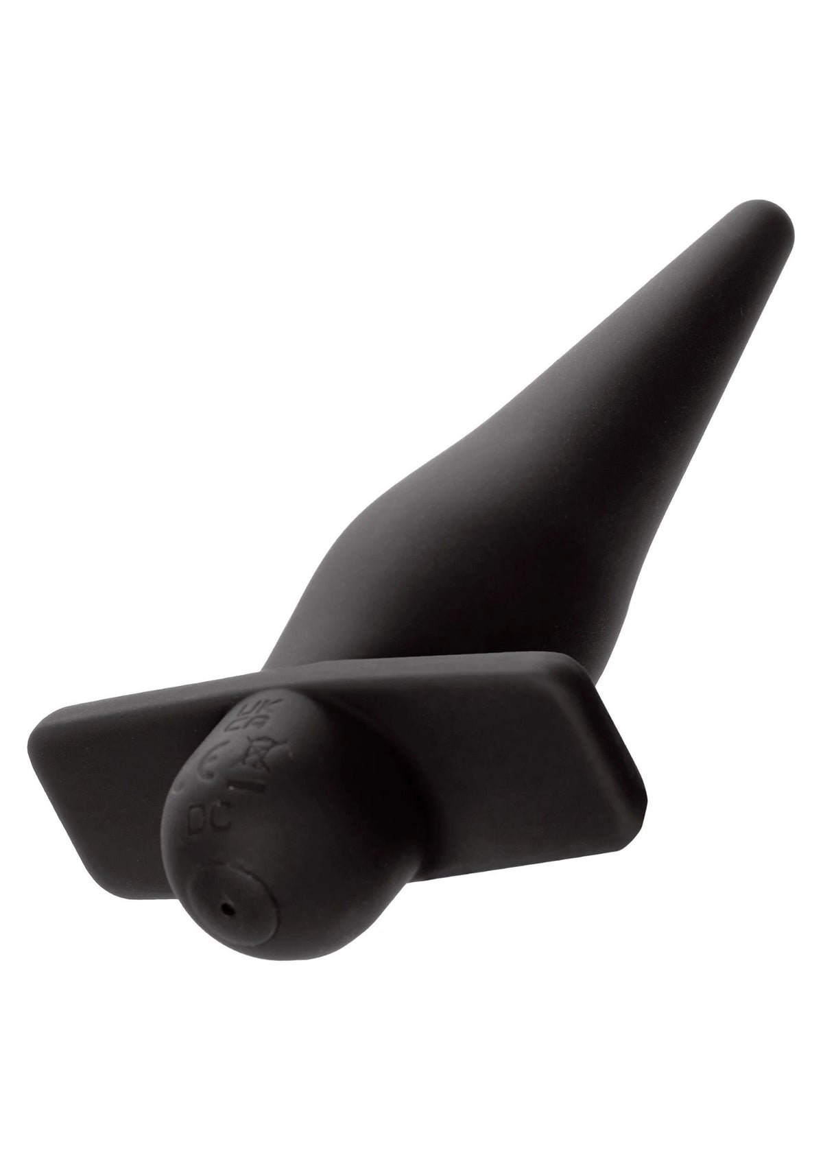 Oplaadbare high-intensity probe, zwarte uiteinde met ovale textuur en knop
