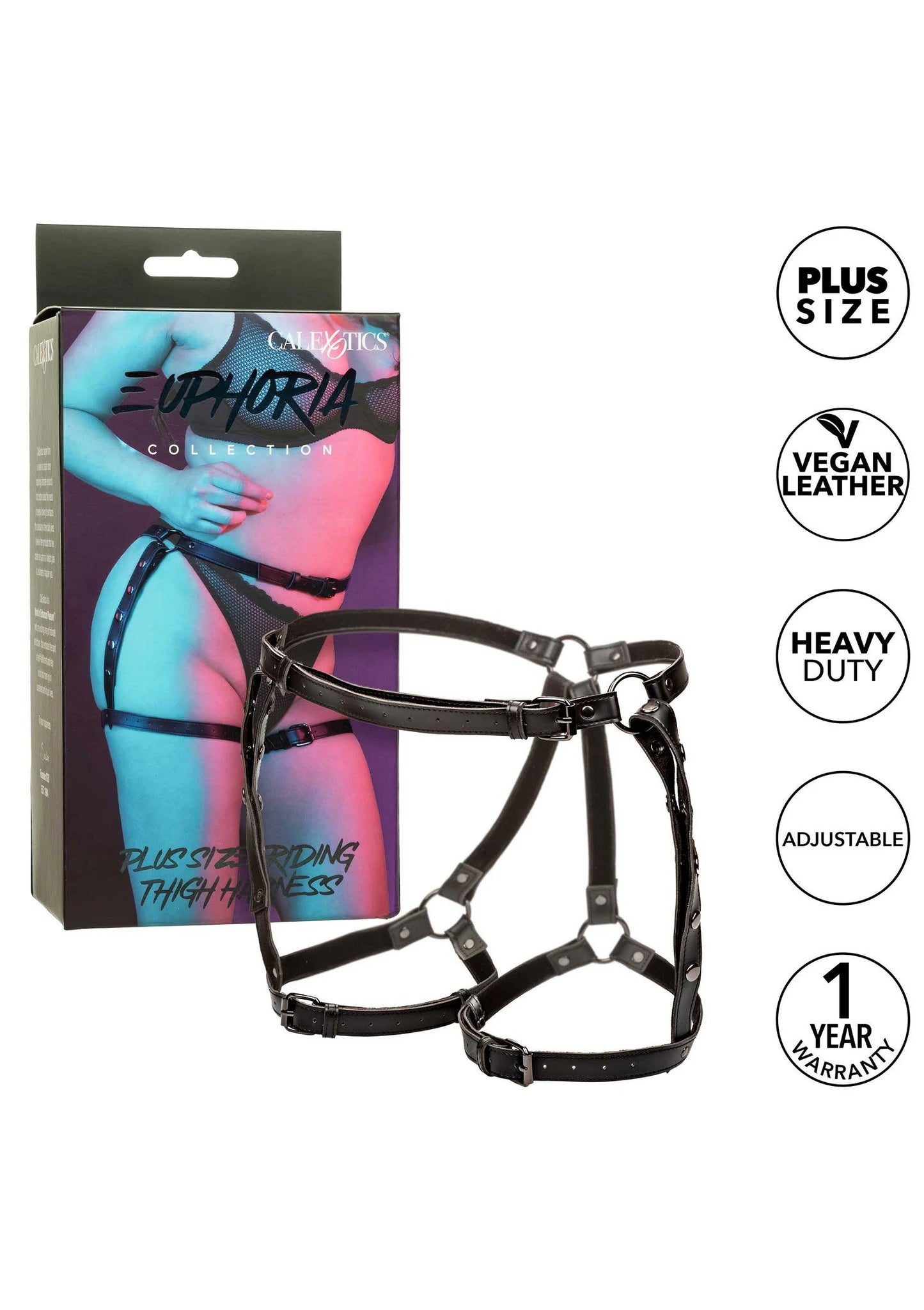 Beste vandaag nog: Euphoria Collection Plus Size Riding Thigh Harness by CalExotics - bij Happytoys