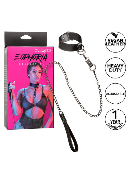 Beste vandaag nog: Euphoria Collection Collar with Chain Leash by CalExotics - bij Happytoys