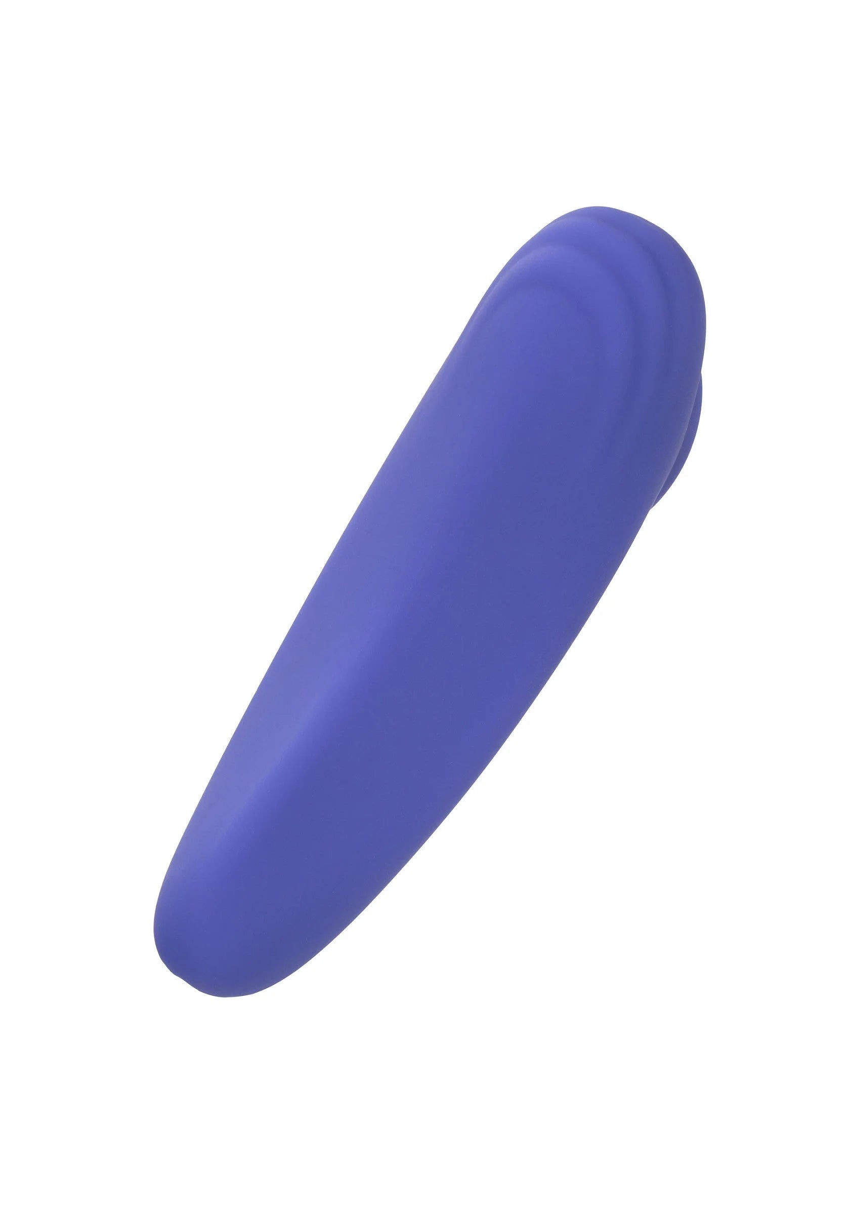 Blauwe silicone panty teaser, schuine weergave met taps toelopend uiteinde