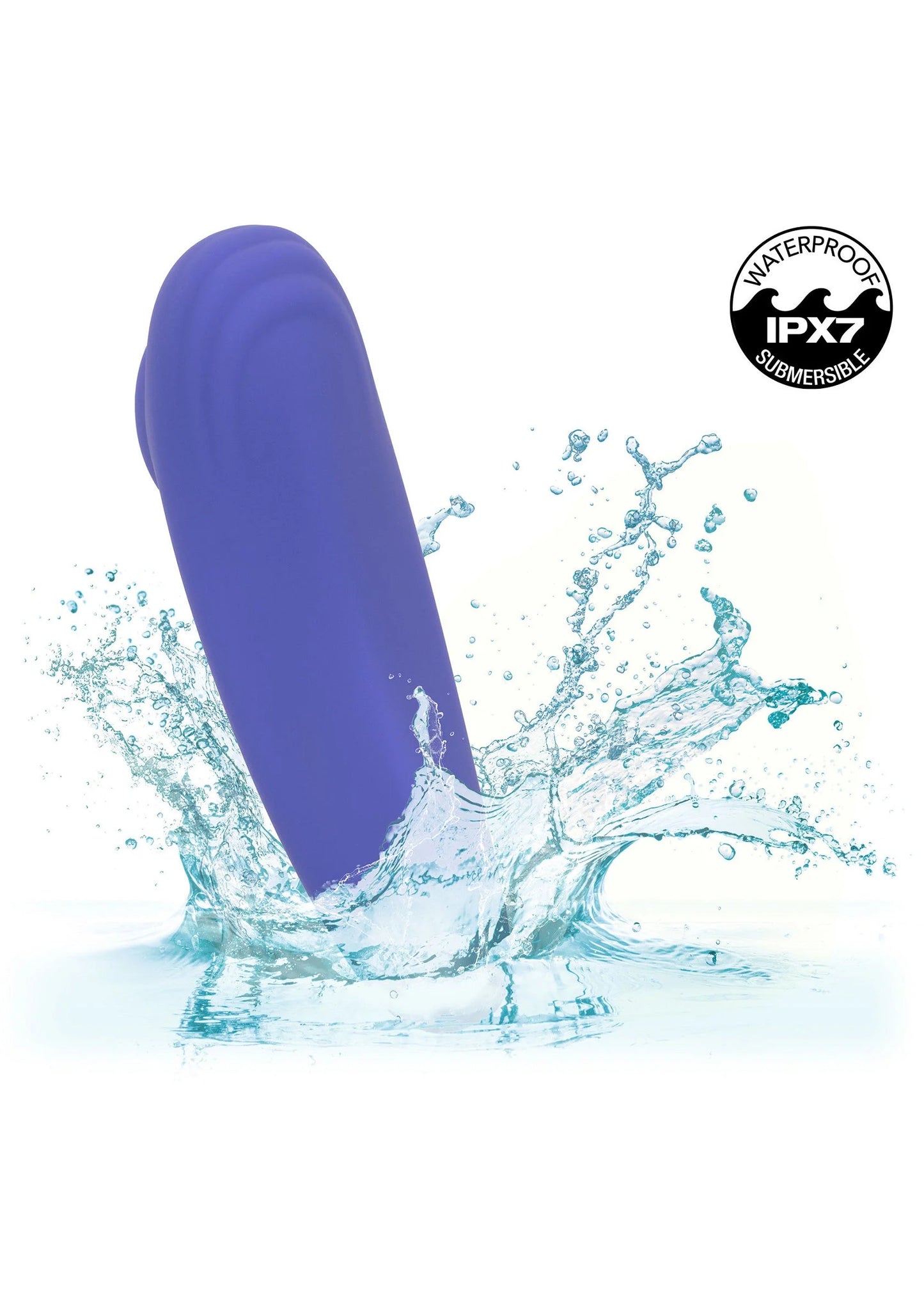 Blauwe silicone panty teaser met waterdruppels, IPX7 waterbestendig