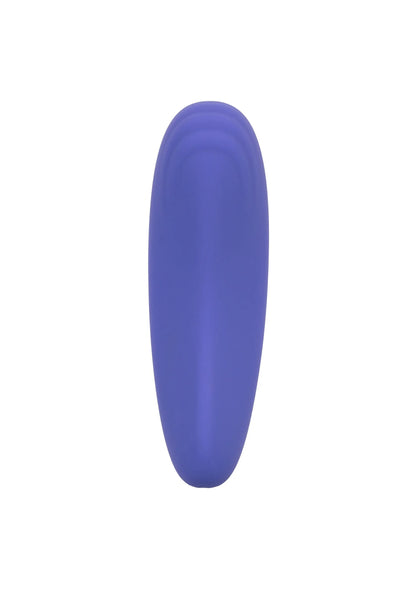 Blauwe silicone panty teaser in frontaanzicht, afgerond en glad