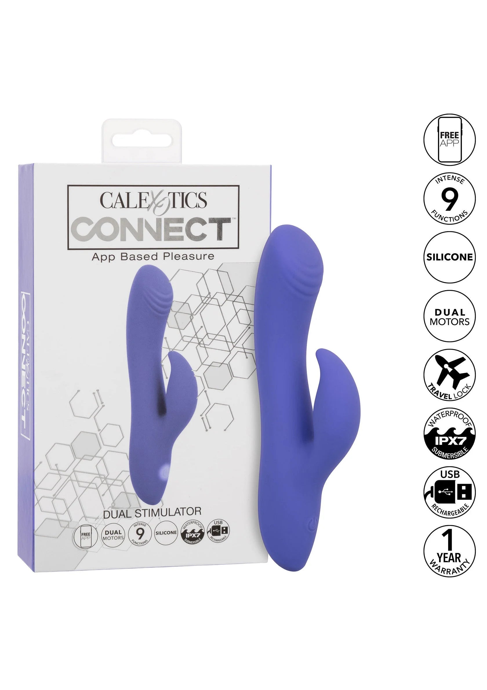 Beste vandaag nog: Calex Connect Dual Stimulator by CalExotics - bij Happytoys Sexshop: Toys for Feeling Happy & Easy 😊