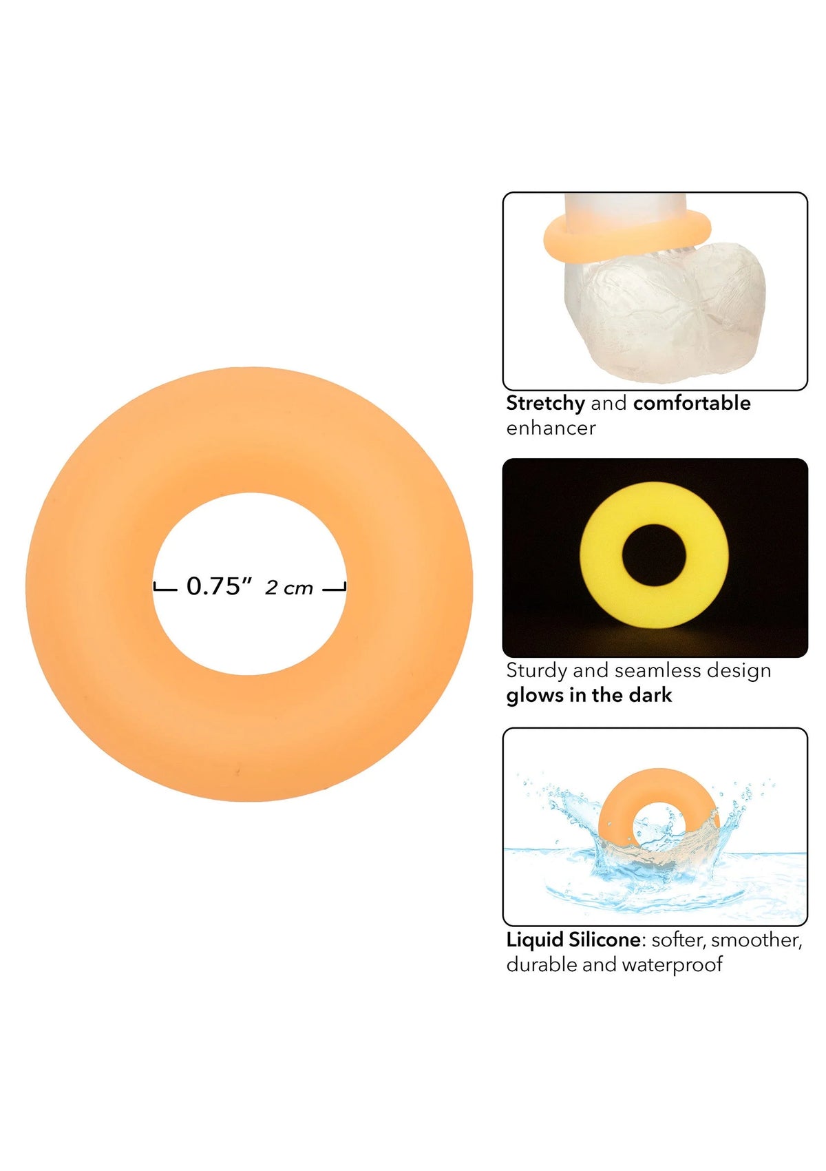 Beste vandaag nog: Silicone Prolong Medium Ring by CalExotics - bij Happytoys Sexshop: online sex shop for Feeling Happy & Easy 😊
