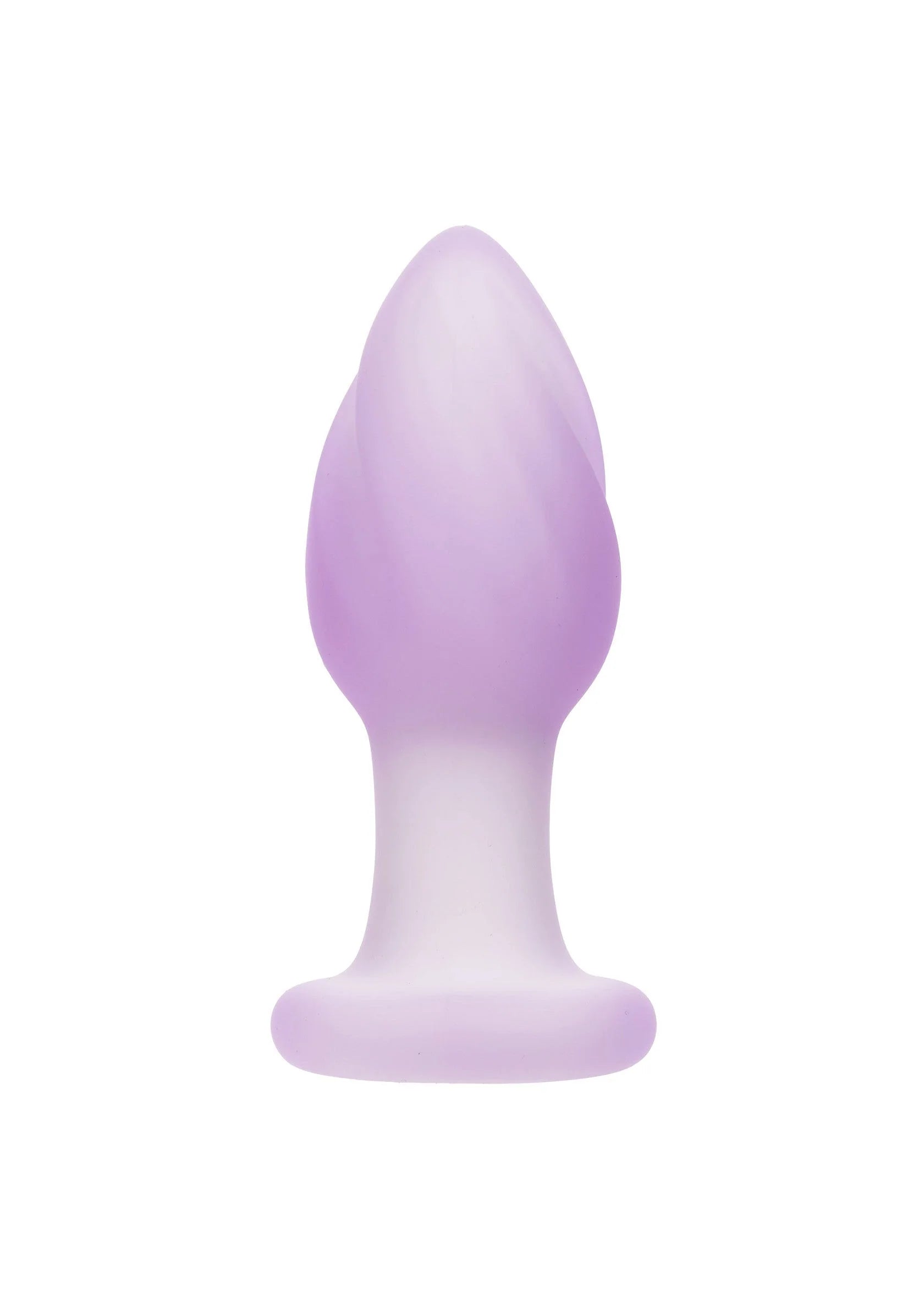 Lavendelkleurige anale plug met taps toelopende vorm en brede voet