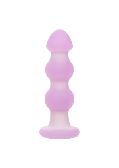 CalExotics beaded probe, lila siliconen vibrator met opgestapelde rondingen