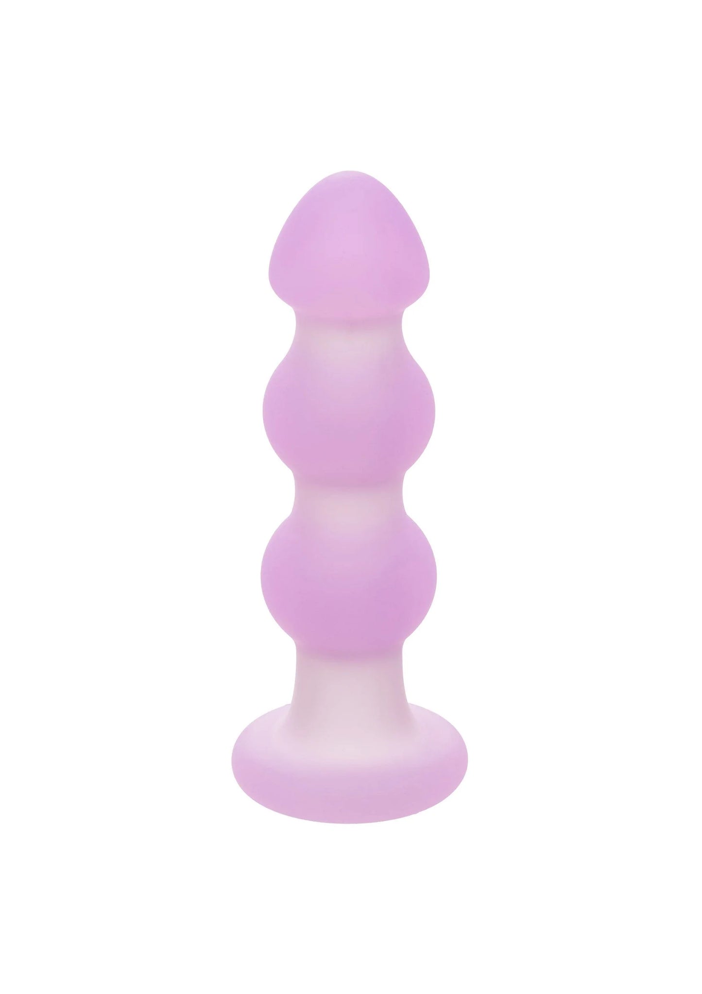 Lila siliconen beaded probe met drie ronde segmenten en brede voet