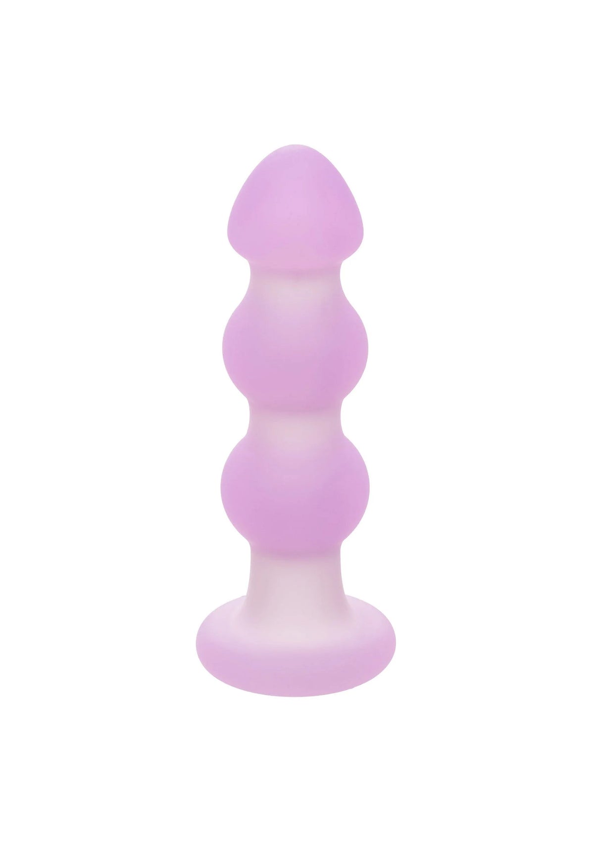 Lila siliconen beaded probe met drie ronde segmenten en brede voet