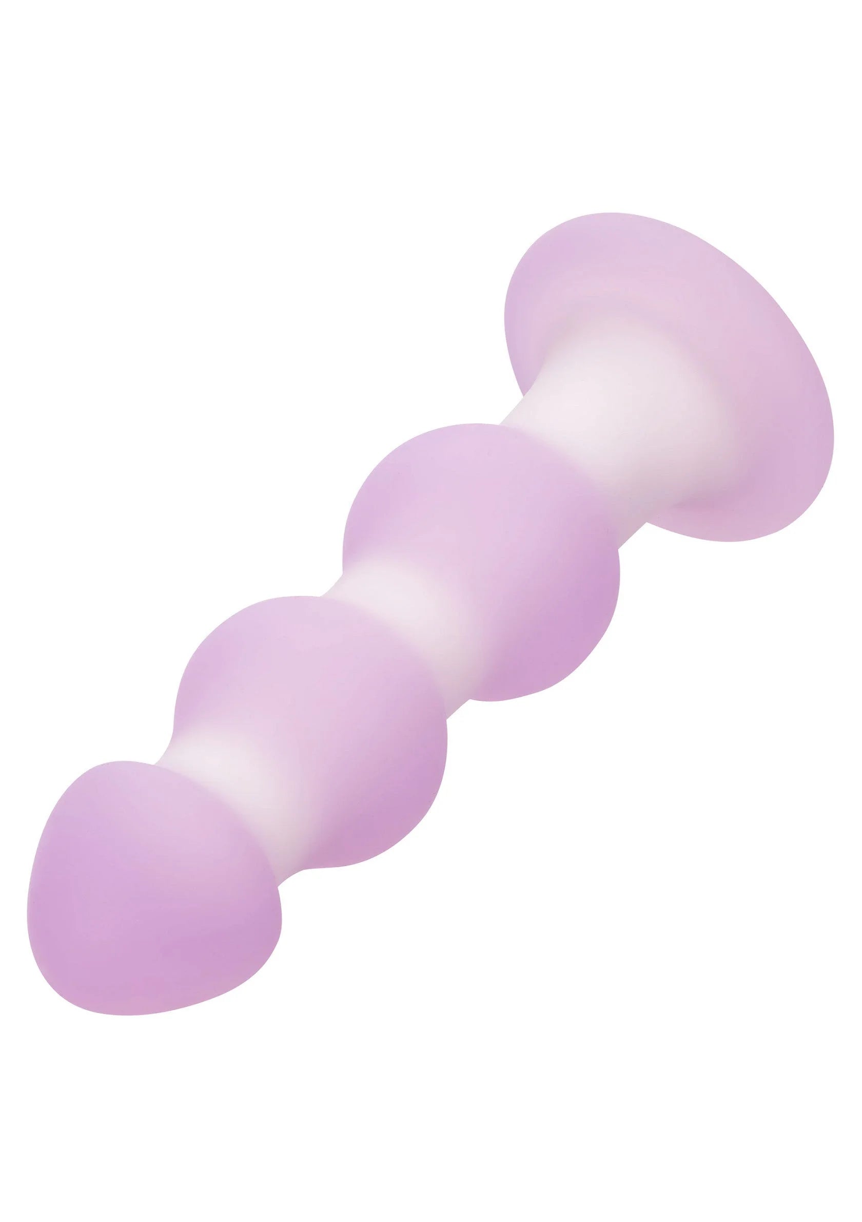 Lila siliconen beaded probe, close-up van afgeronde segmenten en brede basis