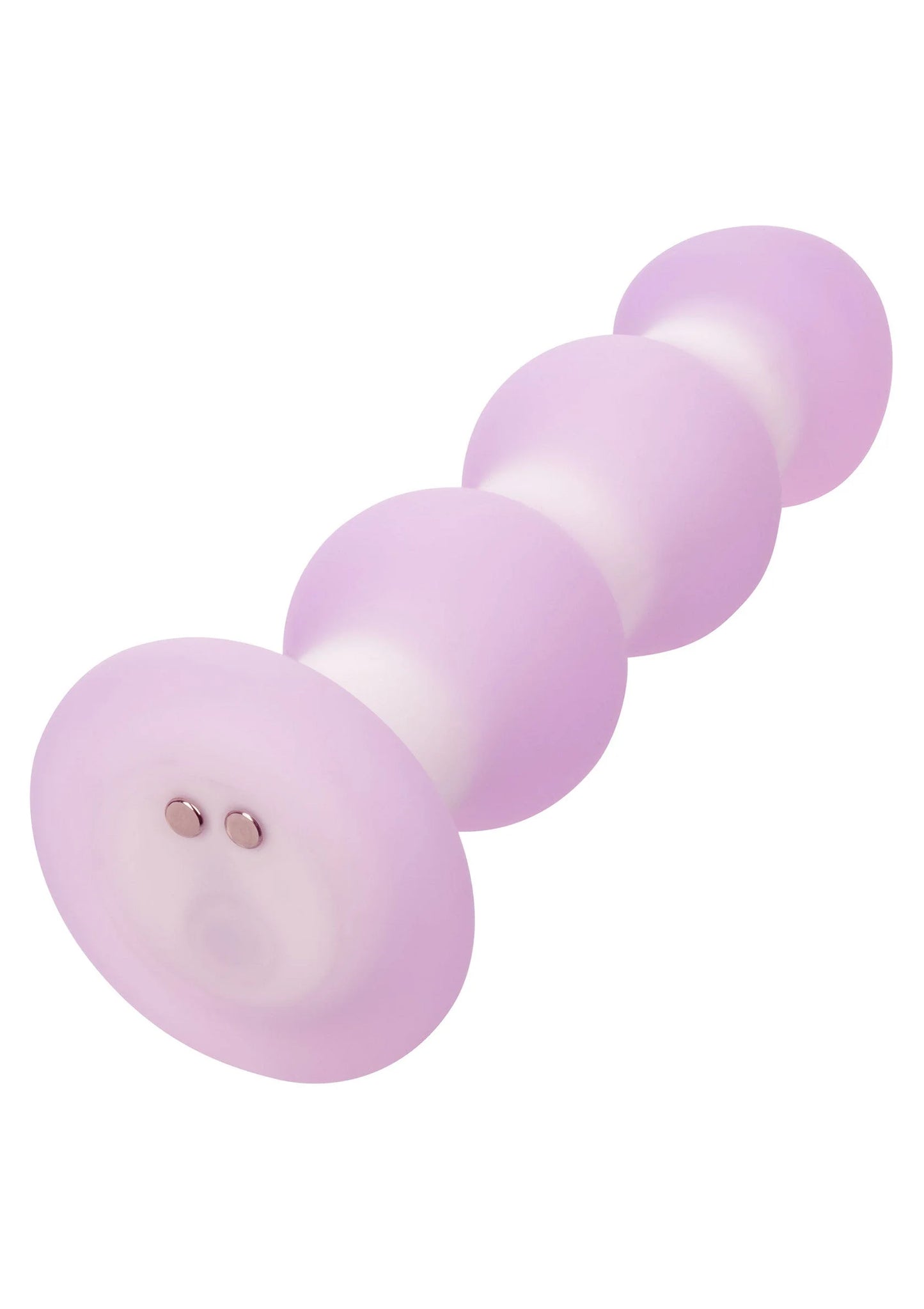 Lila siliconen beaded probe met drie afgeronde bollen en kleine gaatjes aan de top