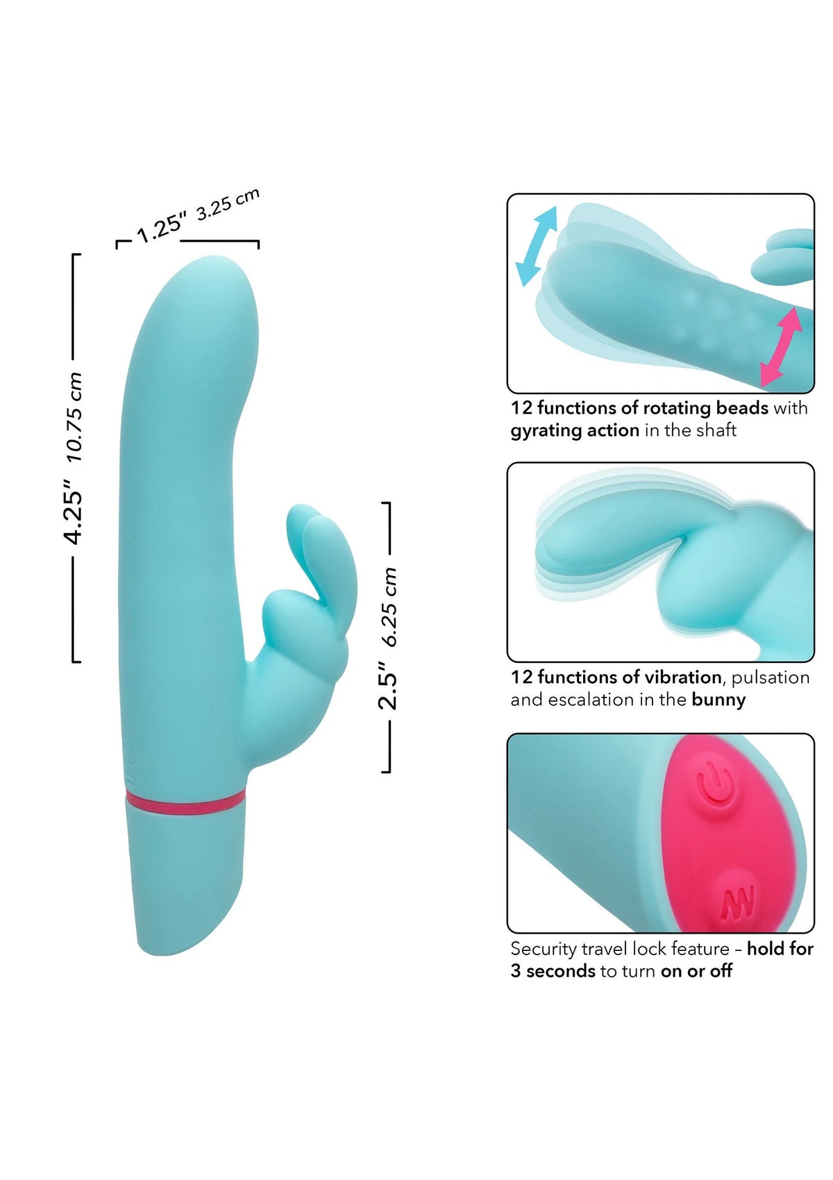 Beste vandaag nog: Love Bunny Rotating Bunny by CalExotics - bij Happytoys Sexshop: Toys for Feeling Happy & Easy 😊
