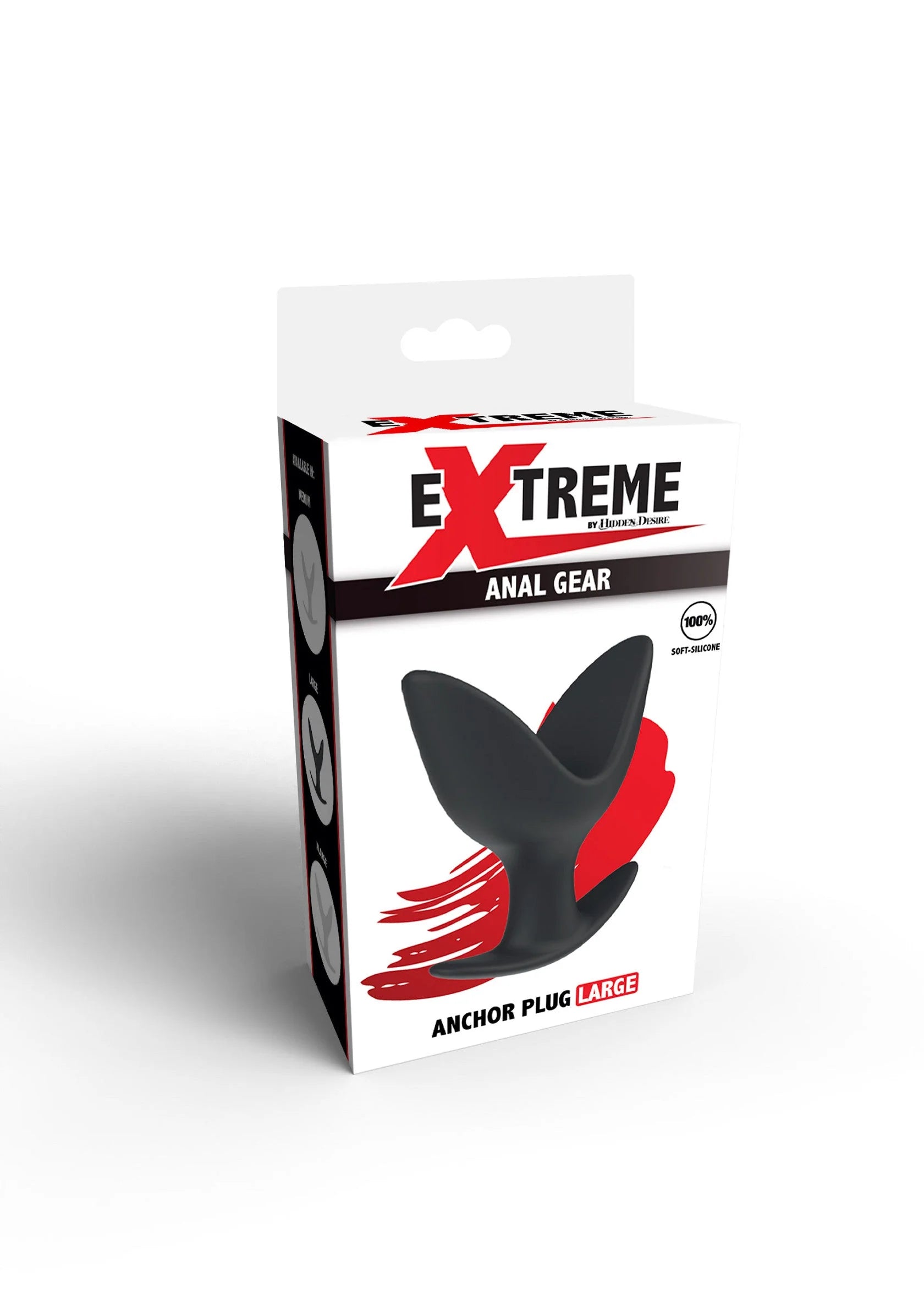 Verpakking “EXTREME Anal Gear” Anchor Plug Large met zwarte plug
