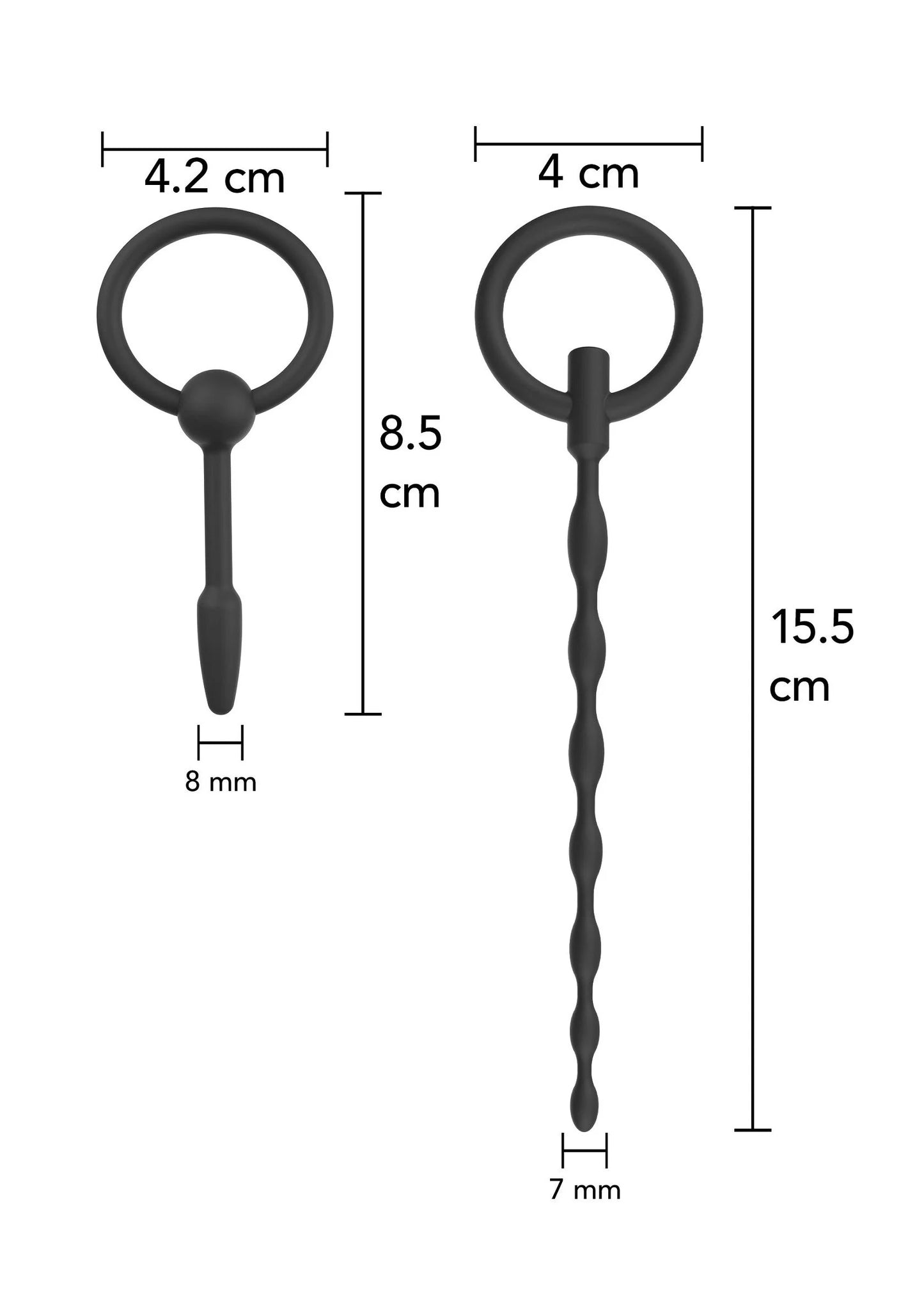 Beste vandaag nog: Extreme Penis Plug Set Small 2 pcs by Hidden Desire - bij Happytoys