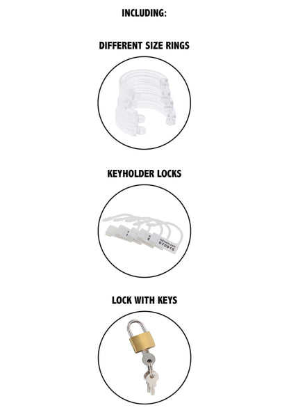 Bestel: Chastity Cock Cage Acrylic - bij Happytoys: de erotische sex webshop | liever Happy dan Easy ⭐⭐⭐⭐⭐