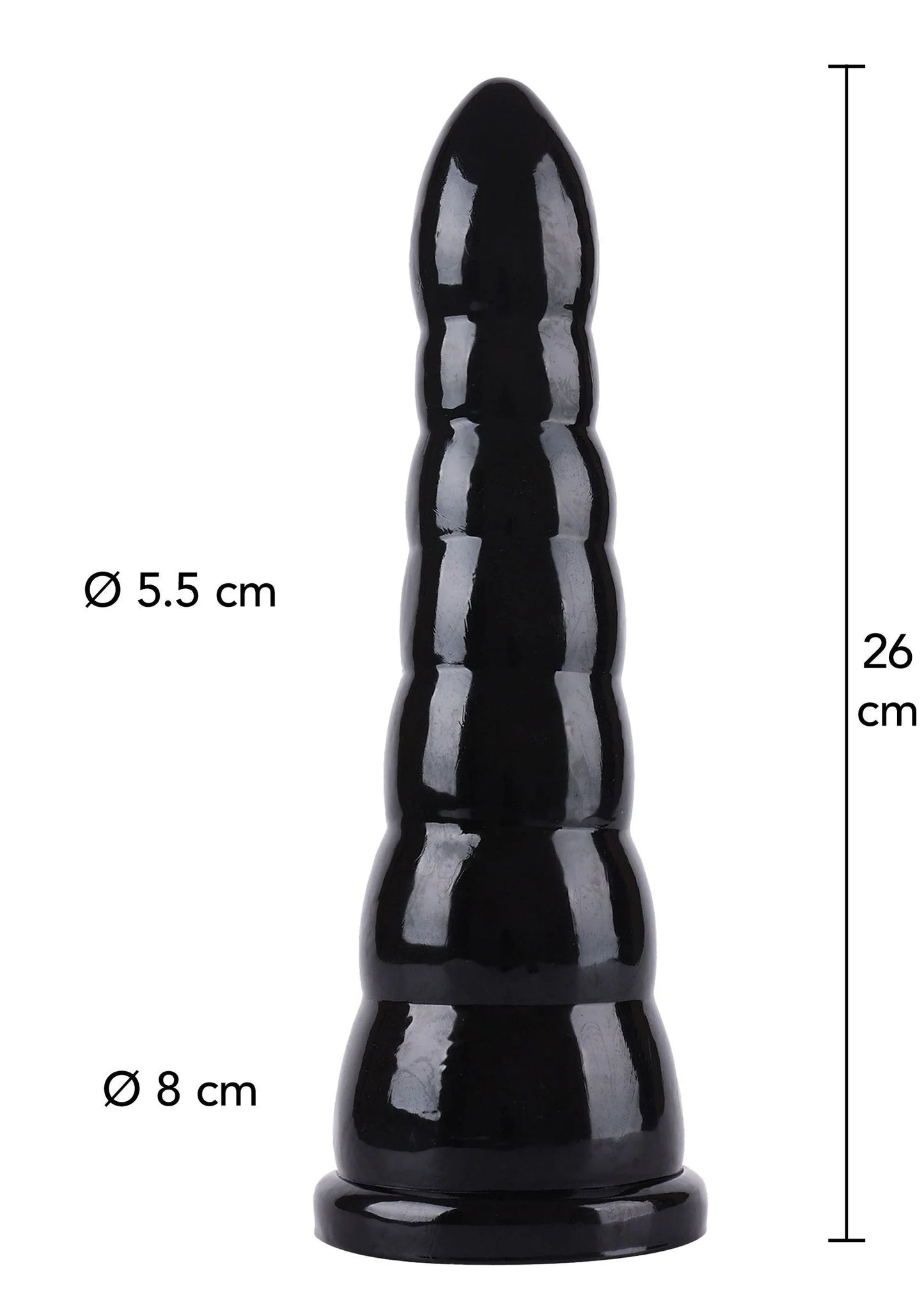 Beste vandaag nog: Anal Cone 26 cm by Hidden Desire - bij Happytoys Sexshop: Toys for Feeling Happy & Easy 😊 - Default Title - 16874 - BLACK
