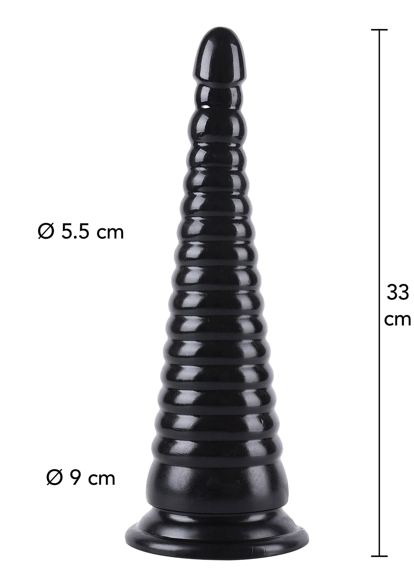 Beste vandaag nog: Anal Cone 33 cm by Hidden Desire - bij Happytoys Sexshop: Toys for Feeling Happy & Easy 😊 - Default Title - 16875 - BLACK