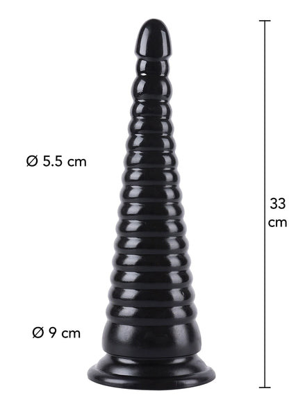 Beste vandaag nog: Anal Cone 33 cm by Hidden Desire - bij Happytoys Sexshop: Toys for Feeling Happy & Easy 😊 - Default Title - 16875 - BLACK