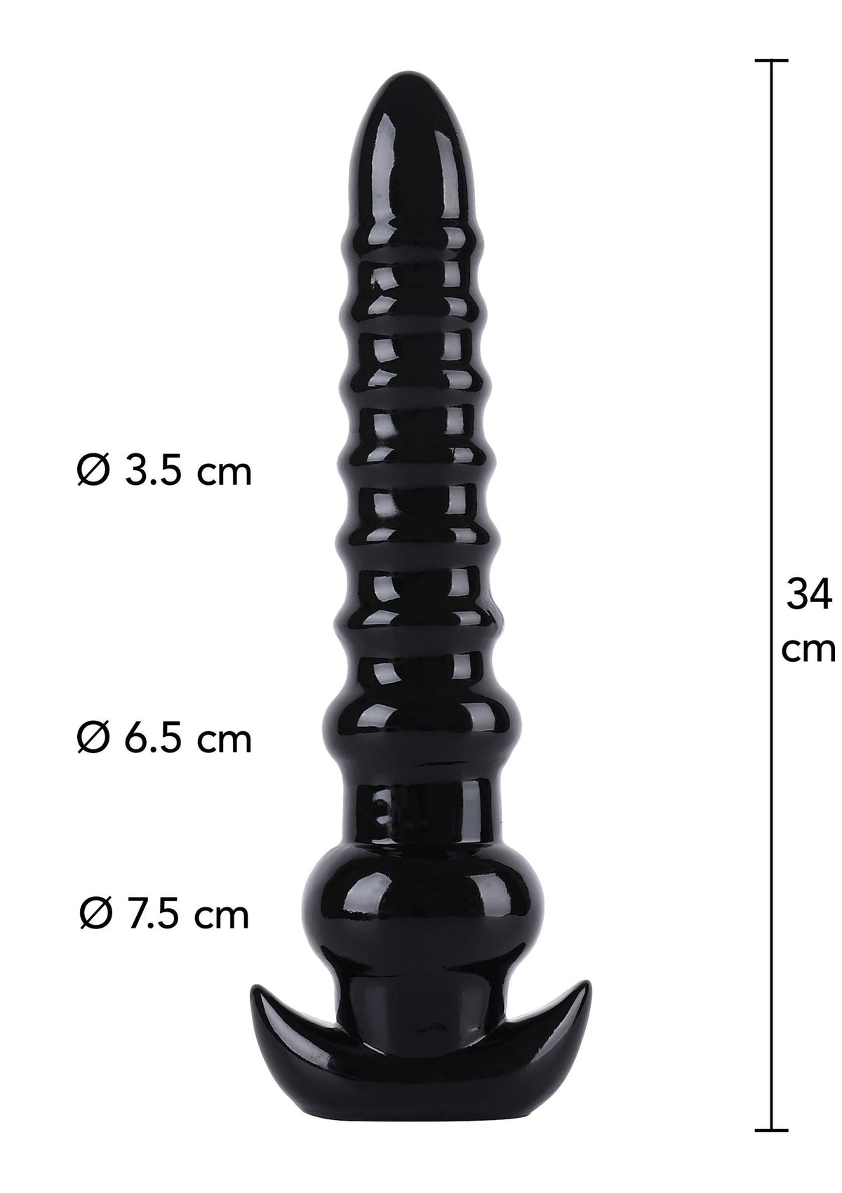 Beste vandaag nog: Anal Drill 34 cm by Hidden Desire - bij Happytoys Sexshop: Toys for Feeling Happy & Easy 😊 - Default Title - 16876 - BLACK