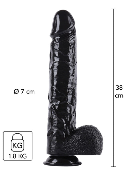 Beste vandaag nog: Dong 38 cm by Hidden Desire - bij Happytoys Sexshop: Toys for Feeling Happy & Easy 😊 - Default Title - 16892 - BLACK