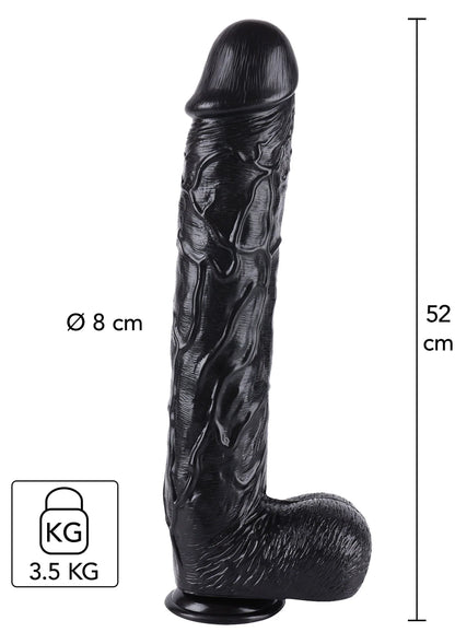 Beste vandaag nog: Dong 52 cm by Hidden Desire - bij Happytoys Sexshop: Toys for Feeling Happy & Easy 😊 - Default Title - 16894 - BLACK