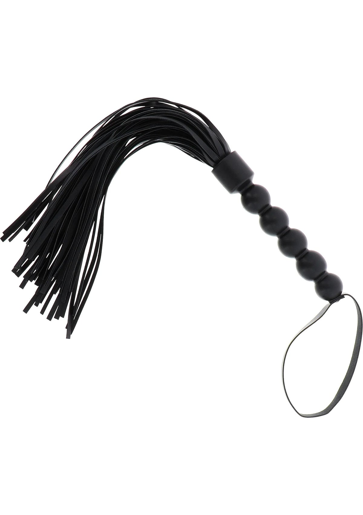 Beste vandaag nog: Short Beaded Flogger Whip by Hidden Desire - bij Happytoys Sexshop: Toys for Feeling Happy & Easy 😊 - Default Title - 16896 - BLACK